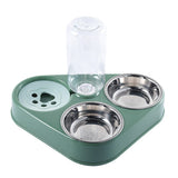 Dog Cat Food with Water Bowl