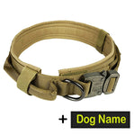 Tactical Large Dog Collar Personalized