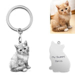 Stainless Personalized Pet Keychain