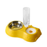 Dog Cat Food with Water Bowl