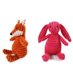 Corduroy Animal Shape Plush Squeaky Toy