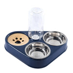 Dog Cat Food with Water Bowl