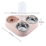 Dog Cat Food with Water Bowl