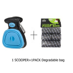 Dog Pet Foldable Pooper Scooper With 1 Roll bags